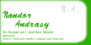 nandor andrasy business card